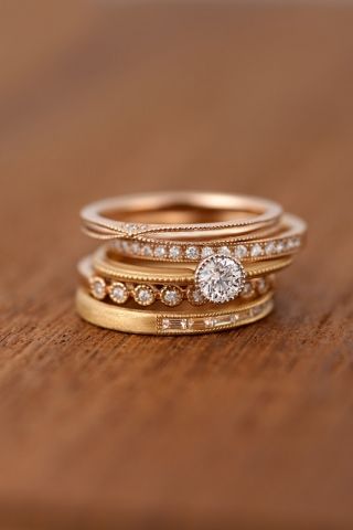 Genuine Gemstone Stacked Rings